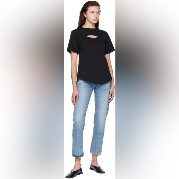 NWT VICTORIA BECKHAM Cutout Jersey T-Shirt | Size Small - Picture 4 of 12